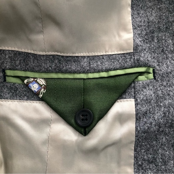 J Crew Robert Noble Scotland 100% Wool Blazer Women's Gray Rare Find Vintage - Picture 4 of 15